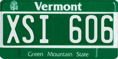 VT license plate XSI606