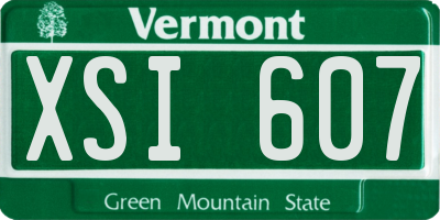 VT license plate XSI607