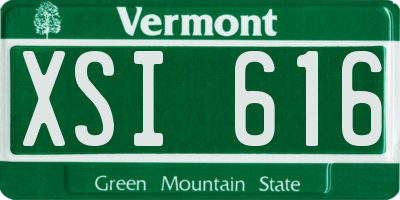 VT license plate XSI616