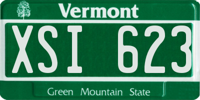 VT license plate XSI623
