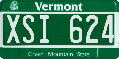 VT license plate XSI624