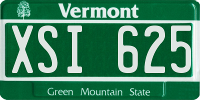 VT license plate XSI625