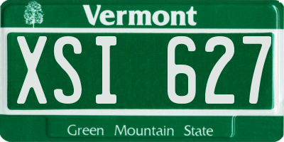 VT license plate XSI627