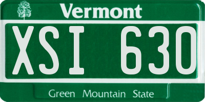 VT license plate XSI630