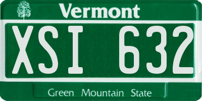 VT license plate XSI632