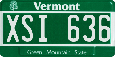 VT license plate XSI636