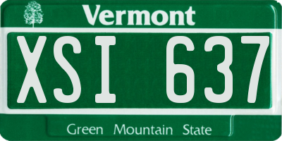 VT license plate XSI637