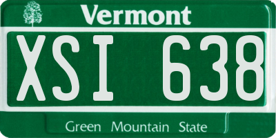 VT license plate XSI638