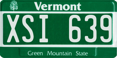 VT license plate XSI639