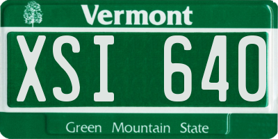 VT license plate XSI640