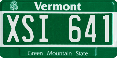 VT license plate XSI641