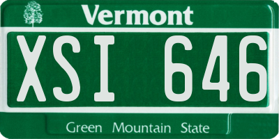 VT license plate XSI646