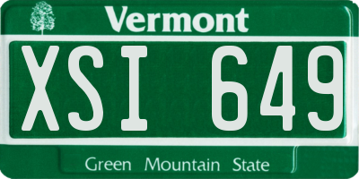 VT license plate XSI649