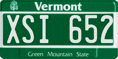 VT license plate XSI652