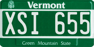 VT license plate XSI655