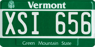 VT license plate XSI656