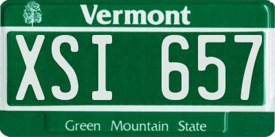 VT license plate XSI657