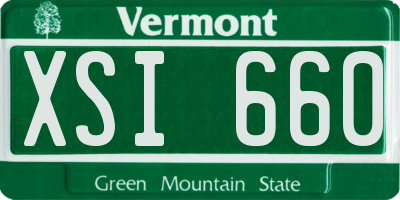 VT license plate XSI660