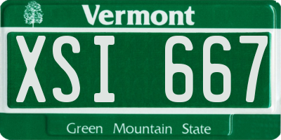VT license plate XSI667