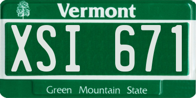 VT license plate XSI671