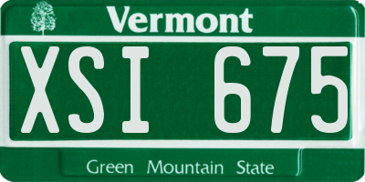 VT license plate XSI675