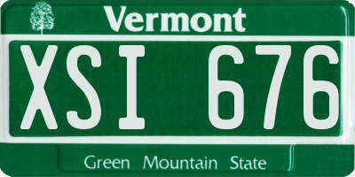 VT license plate XSI676