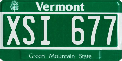 VT license plate XSI677