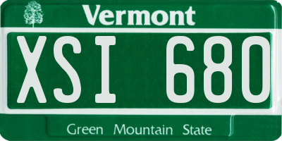 VT license plate XSI680