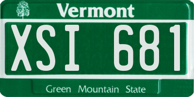 VT license plate XSI681