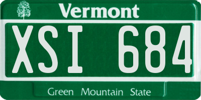 VT license plate XSI684