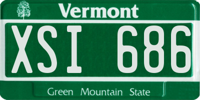 VT license plate XSI686