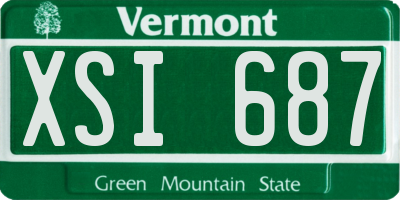 VT license plate XSI687