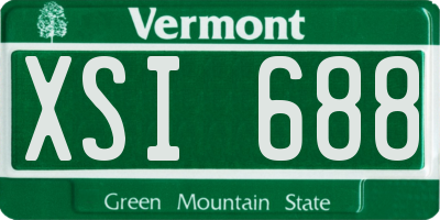 VT license plate XSI688