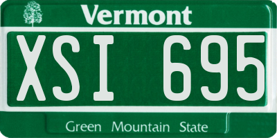 VT license plate XSI695