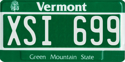 VT license plate XSI699