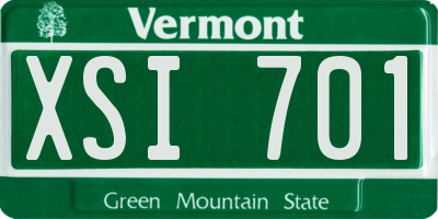 VT license plate XSI701