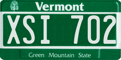 VT license plate XSI702