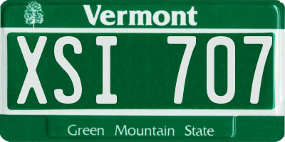 VT license plate XSI707
