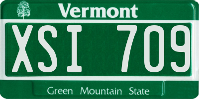 VT license plate XSI709