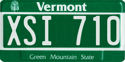 VT license plate XSI710