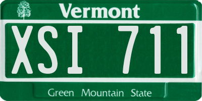 VT license plate XSI711
