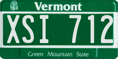 VT license plate XSI712