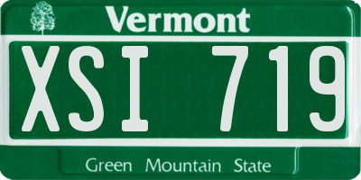 VT license plate XSI719