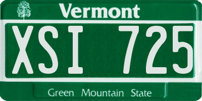 VT license plate XSI725