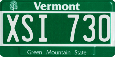 VT license plate XSI730