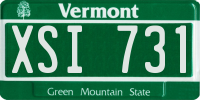 VT license plate XSI731