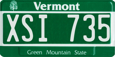 VT license plate XSI735