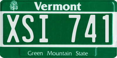 VT license plate XSI741