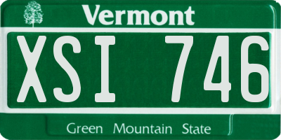 VT license plate XSI746