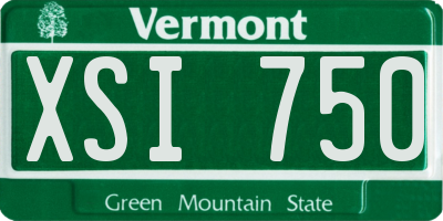 VT license plate XSI750